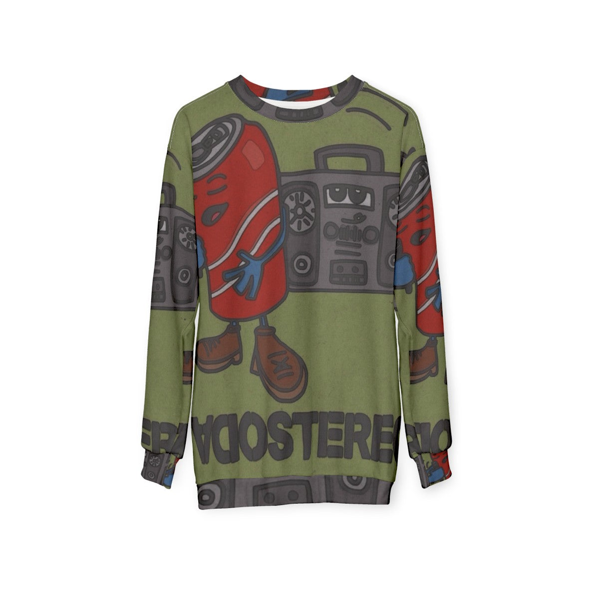 Soda Stereo Sweatshirt with Retro 90s Rock en Español Design - hanging