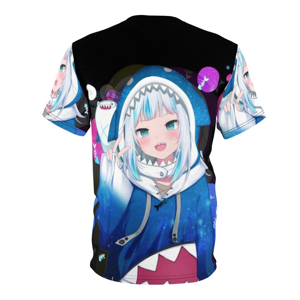 Gawr Gura inspired anime virtual youtuber t-shirt design - Back