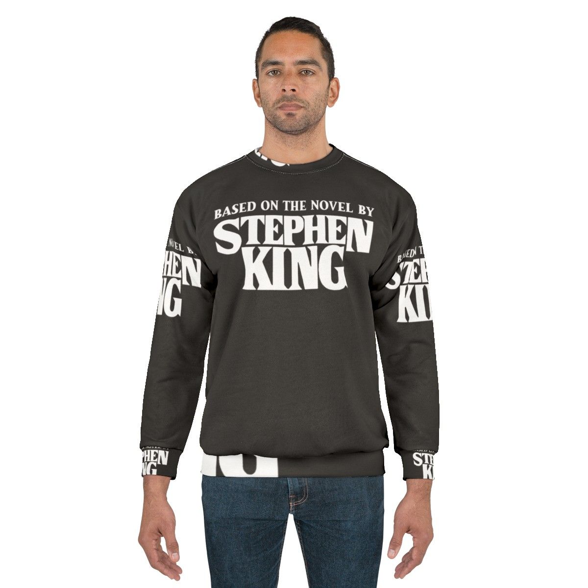 Stephen King-inspired horror sweatshirt featuring a graphic based on one of his acclaimed novels - men