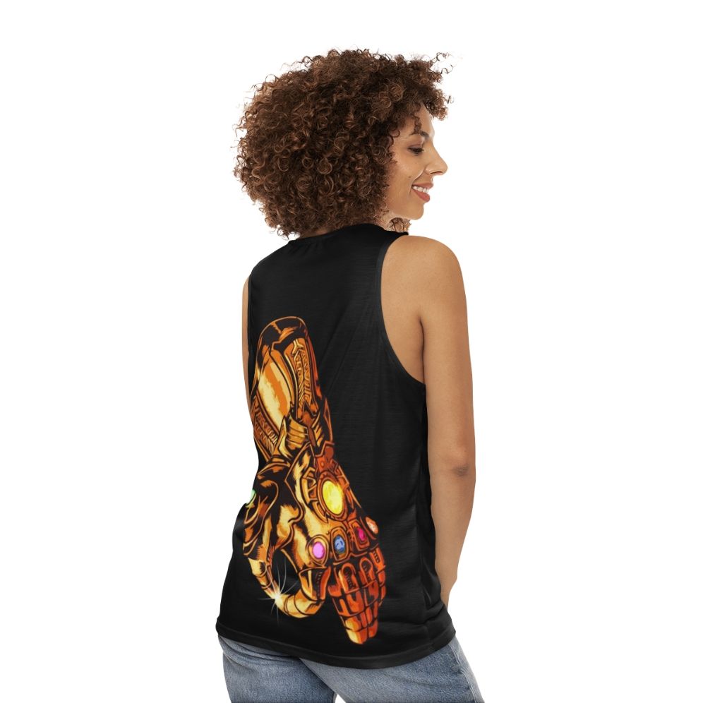 Infinity Gauntlet Circle Game Unisex Tank Top - women back