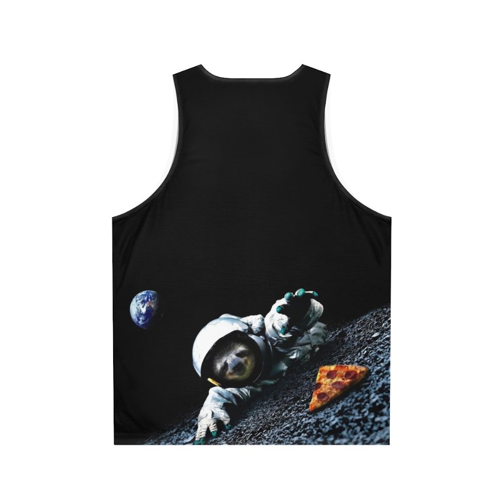 Slothstronaut Unisex Space Pizza Tank Top - Back