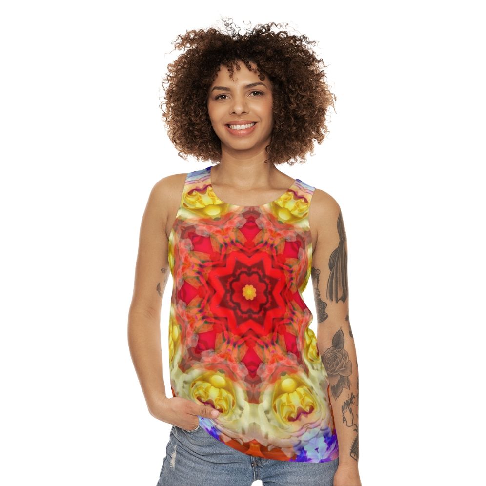 Spiritual rose unisex tank top - women