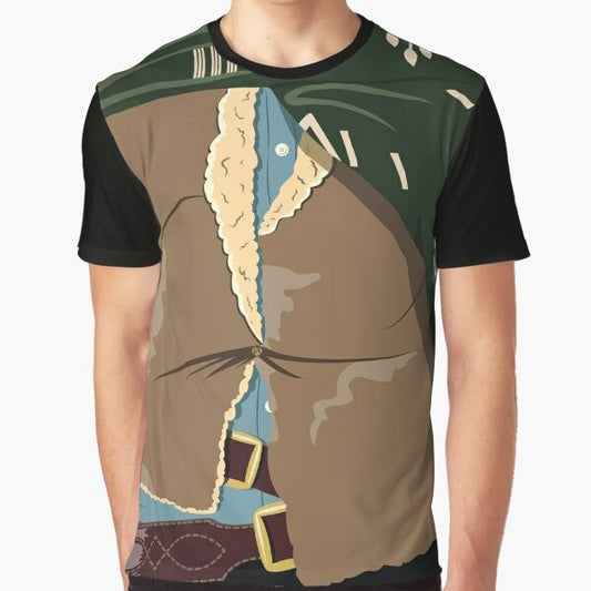 Graphic tee featuring a spaghetti western design inspired by the classic Clint Eastwood film "The Good, the Bad and the Ugly"