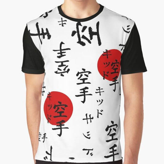 Karate Kid graphic t-shirt featuring Lucas from Stranger Things