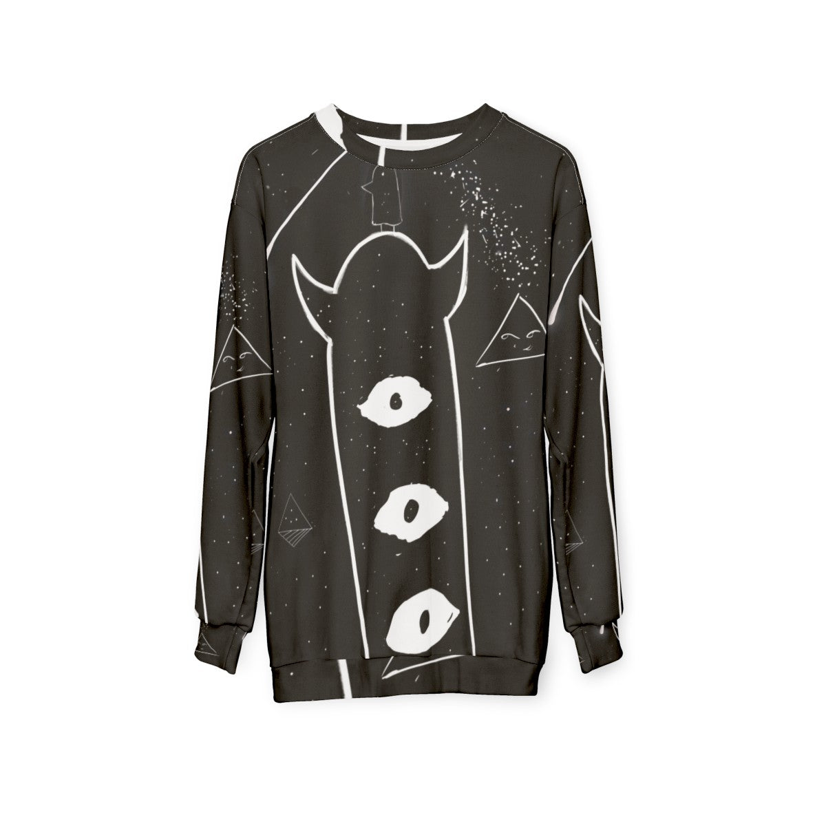 Punpun Onodera Manga Inspired Black and White Sweatshirt - hanging