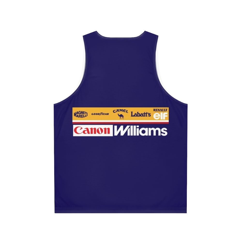 Williams FW14 Formula 1 Unisex Tank Top - Back