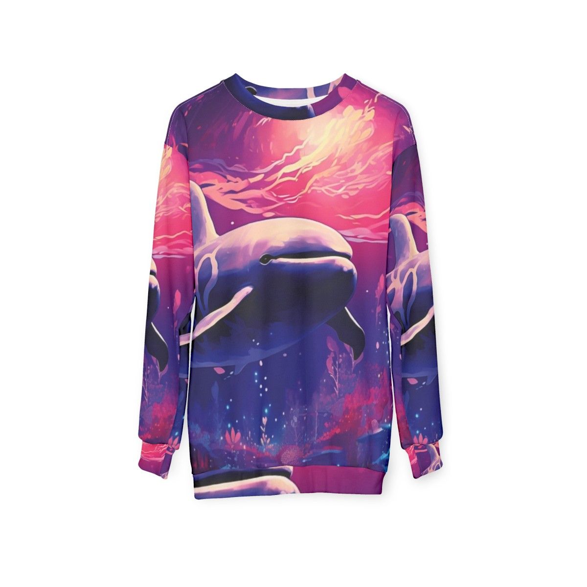 Legendary ocean animals sweatshirt featuring fantasy art by Brianm - hanging