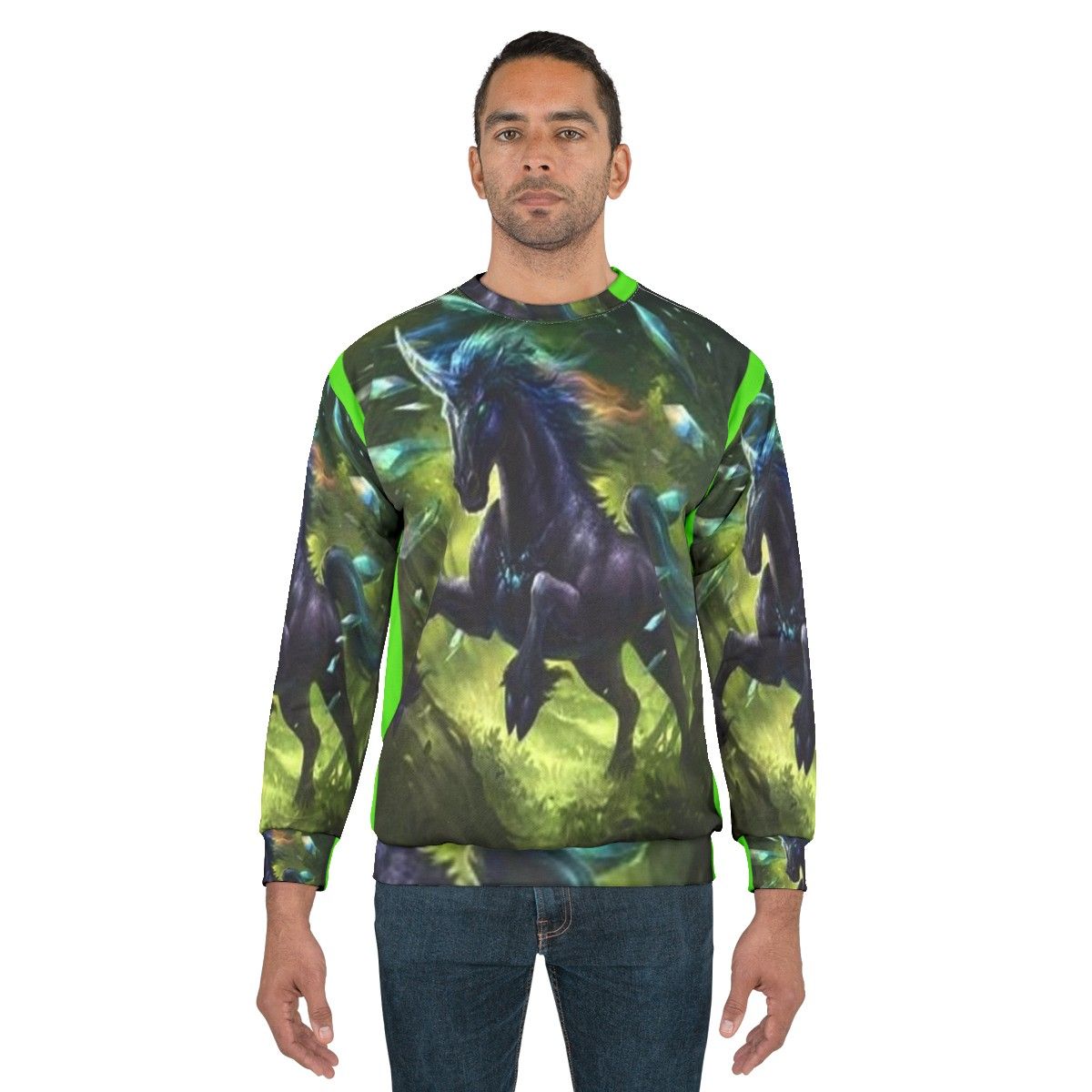 Legendary Black Unicorn Fantasy Sweatshirt - men