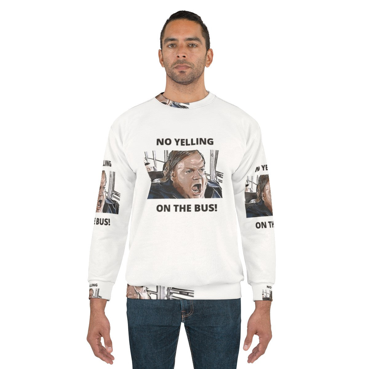 Chris Farley "No Yelling On The Bus" Comedy Sweatshirt - men