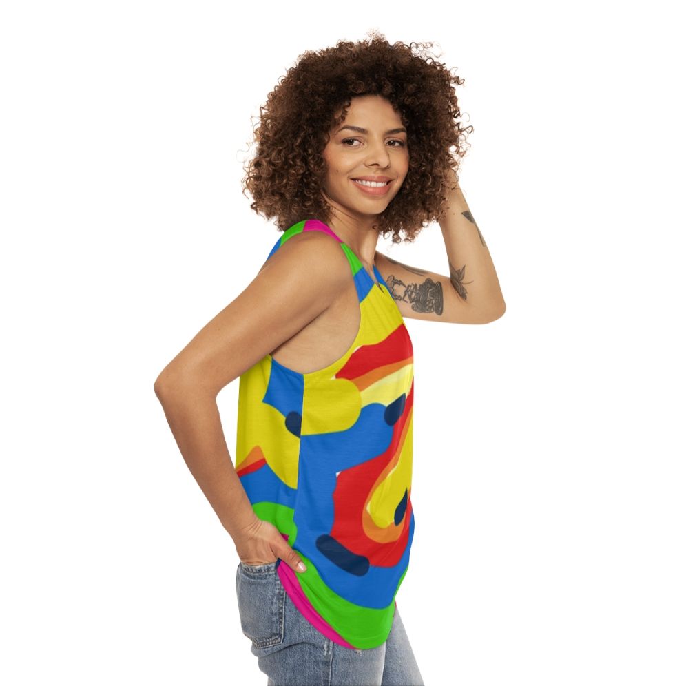 Unisex graphic tank top with various designs - women side