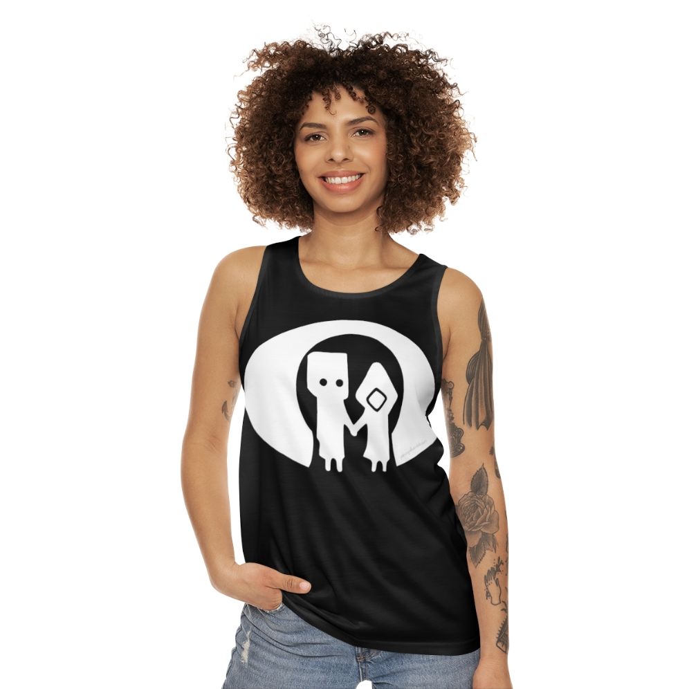 Mono and Six unisex black gaming tank top - women