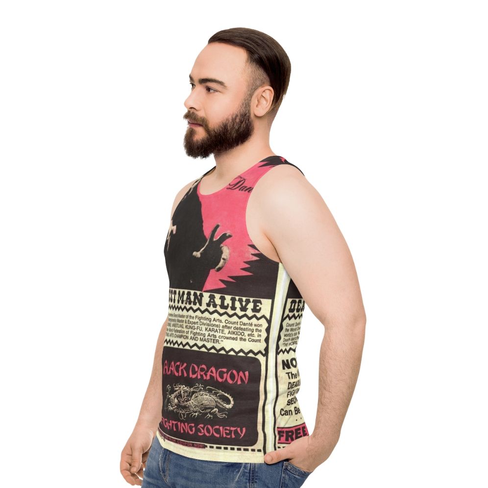 Retro 80s vintage martial arts comic-inspired tank top - men side