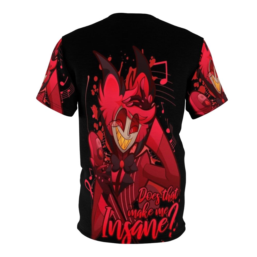 Hellish red graphic tee with Alastor the Radio Demon from the Hazbin Hotel cartoon series - Back