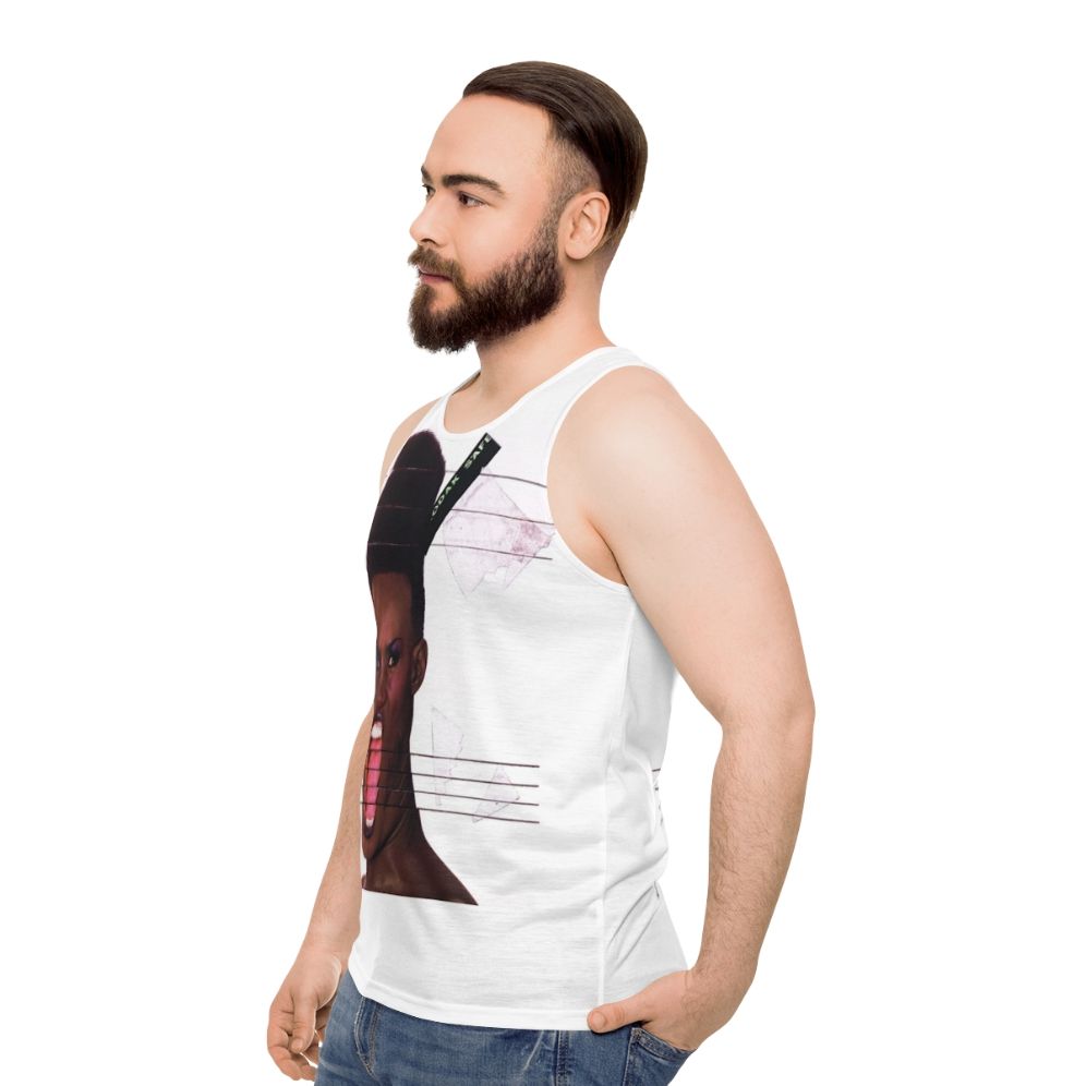 Grace Jones 'Slave to the Rhythm' Unisex Tank Top - men side