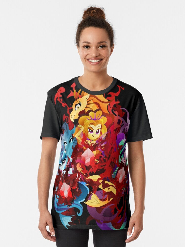 The Dazzlings Equestria Girls Graphic T-Shirt featuring Adagio Dazzle, Aria Blaze, and Sonata Dusk - Women