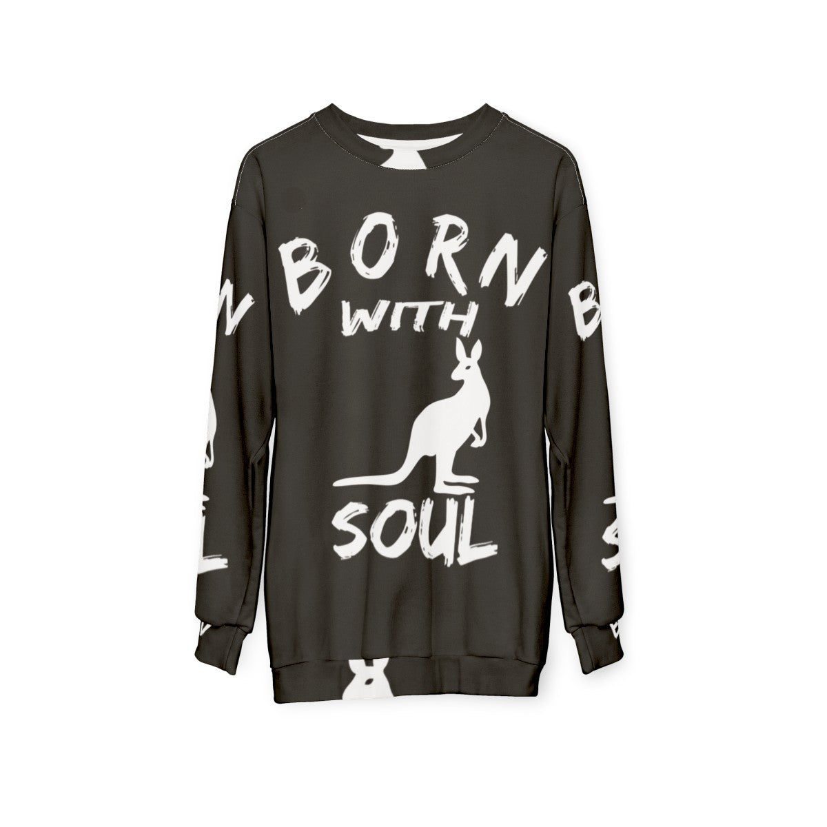 Born With Kangaroo Soul Sweatshirt - hanging