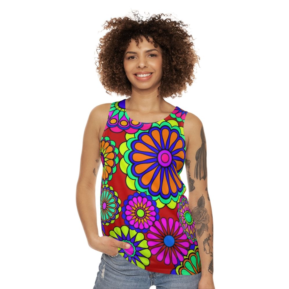 Retro Flower Power Hippie Tank Top - women