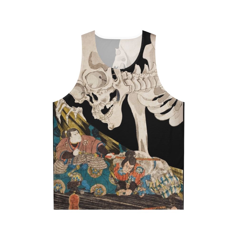 Skeleton Ghost Ukiyo-e Woodblock Print Unisex Tank Top