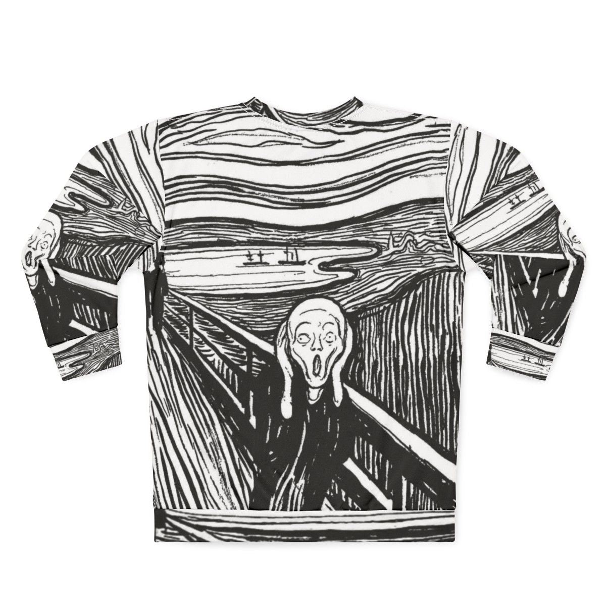 Edvard Munch 'The Scream' Expressionist Art Sweatshirt - Back