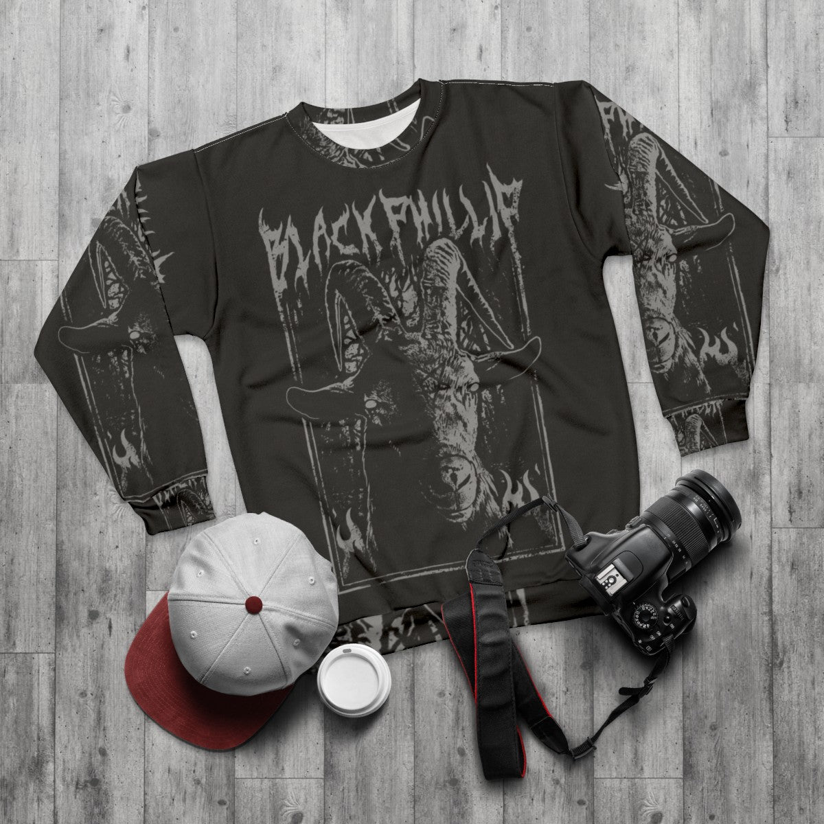 Black Metal 'The Witch' Sweatshirt - flat lay