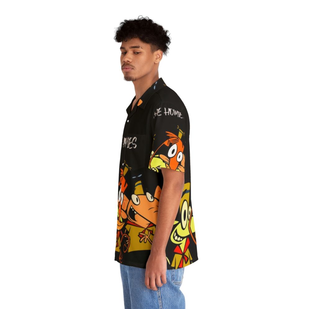 Homies Hawaiian Shirt featuring cartoon characters from the 90s TV show Camp Lazlo - People Left