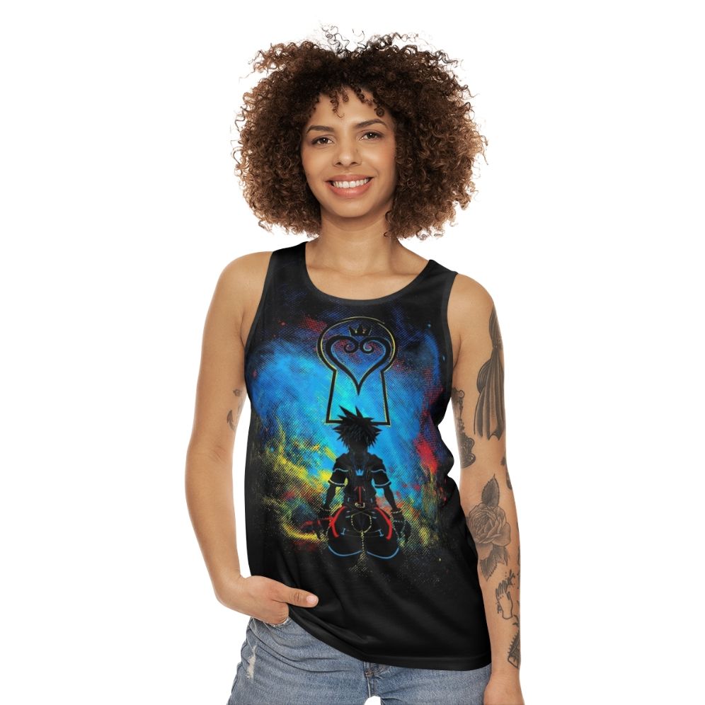 Kingdom Hearts Unisex Tank Top with Space Design - women