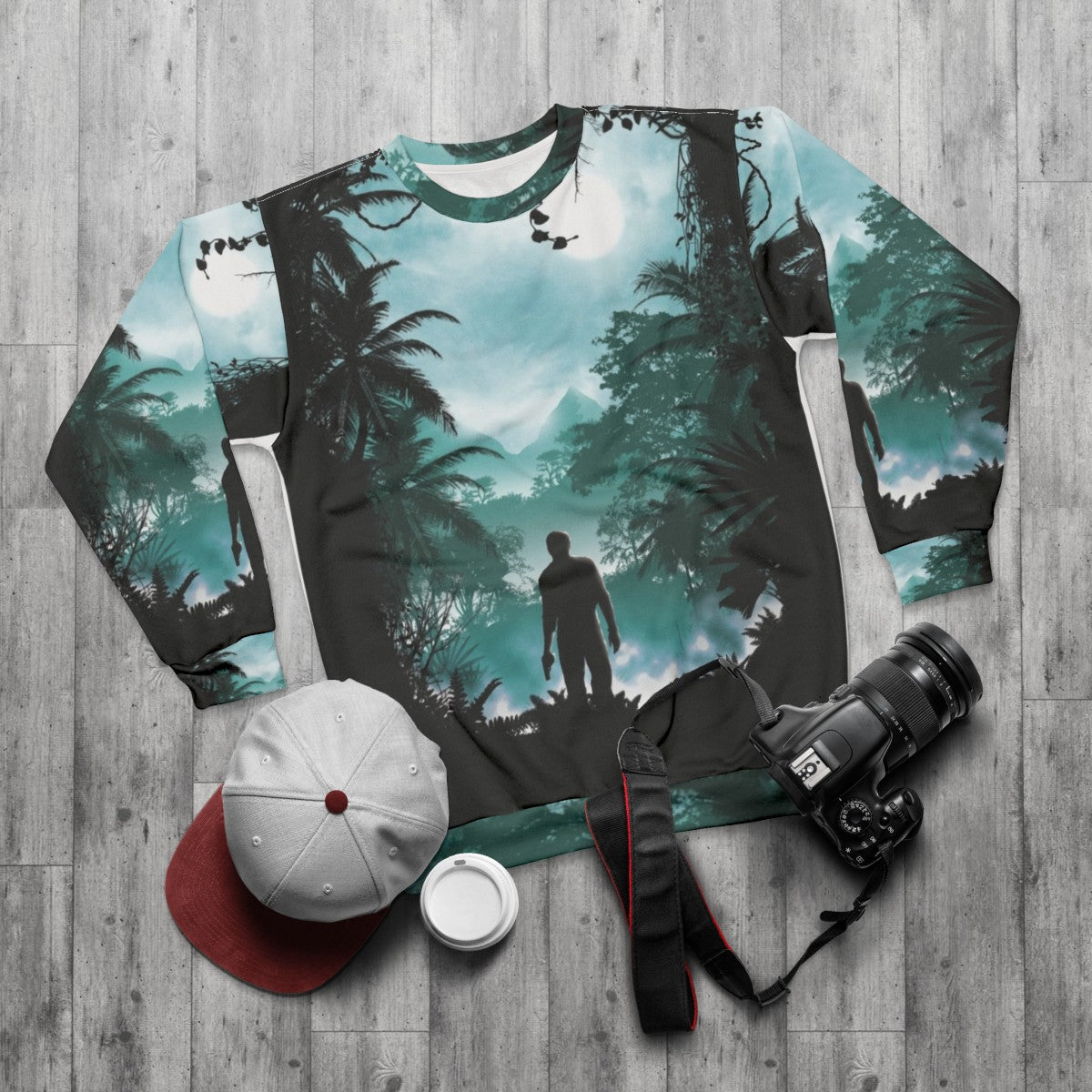 Uncharted Gaming Sweatshirt - flat lay