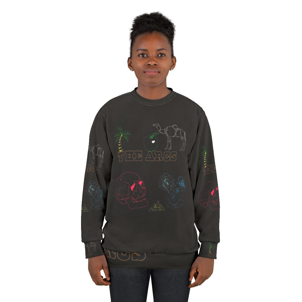 The Arcs Album Compilation Print Sweatshirt featuring indie music and garage rock elements - women