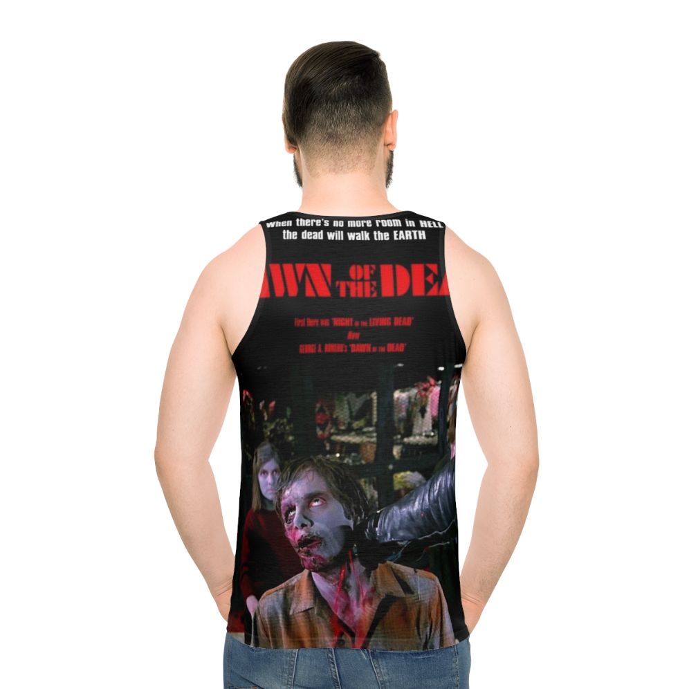 Dawn Of The Dead Unisex Tank Top featuring zombie design - men back