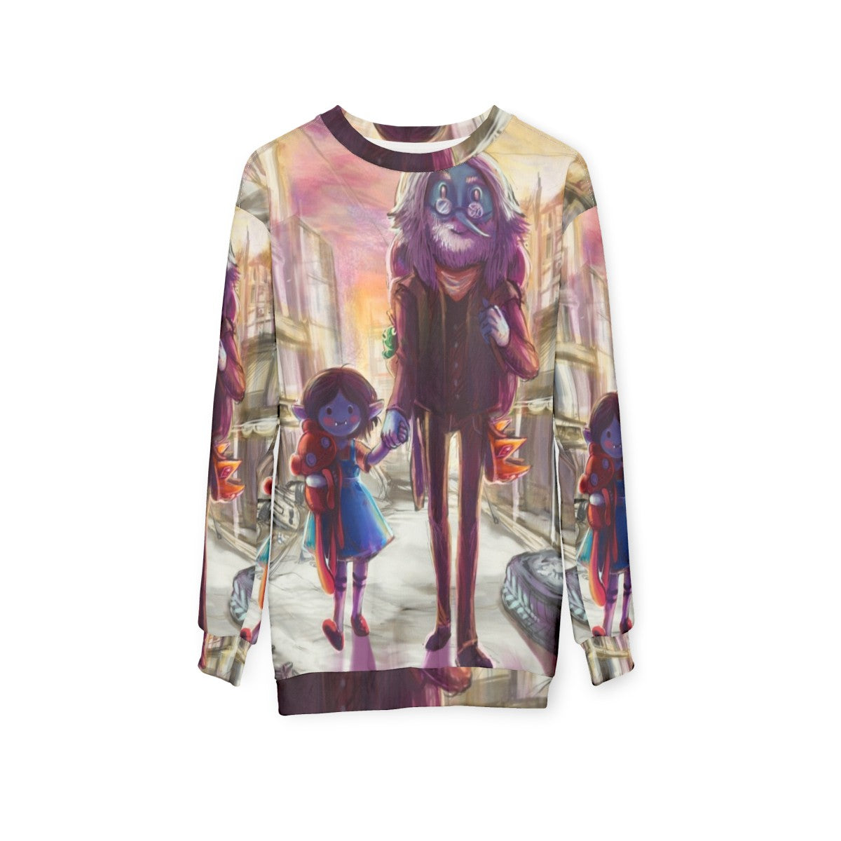 Remember Sweatshirt featuring Adventure Time fanart of Marceline and Simon - hanging