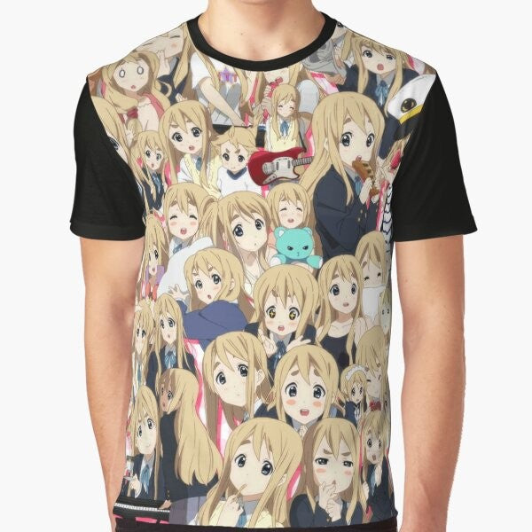 Mugi Kotobuki from the anime K-On! featured on a high-quality graphic t-shirt.