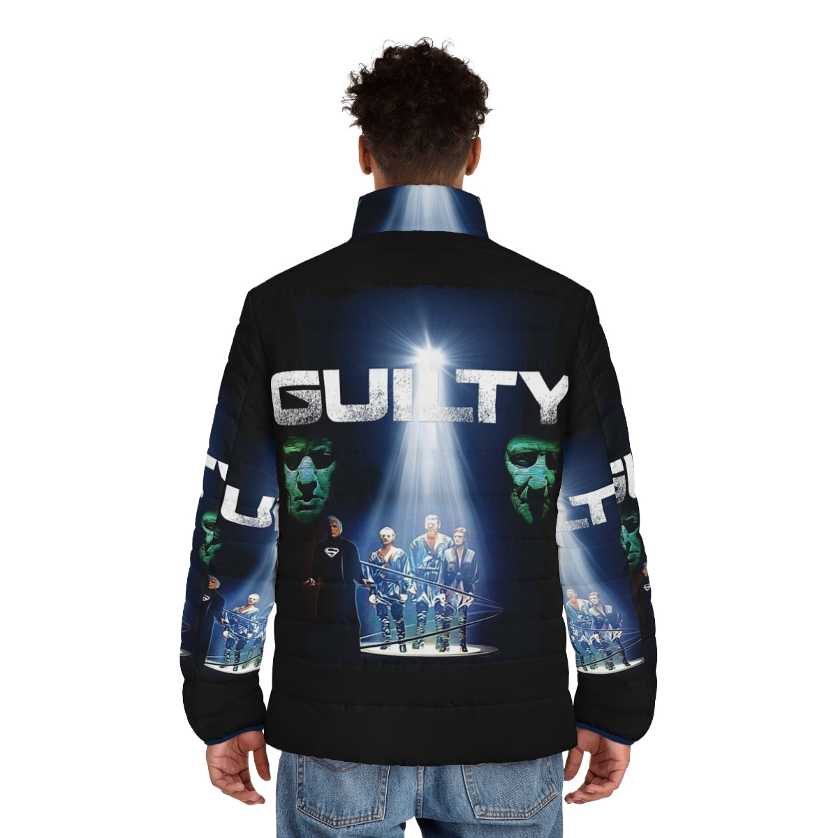 Zod Is Guilty Puffer Jacket with DC Comics Villain Inspired Design - men back