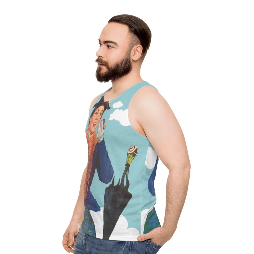 Vintage Mary Poppins Retro Unisex Tank Top - men side