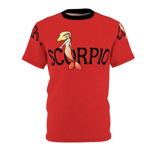 Scorpio mermaid design printed on a high-quality t-shirt