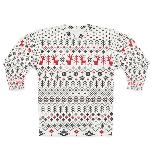 Retro ugly Christmas sweater pattern sweatshirt