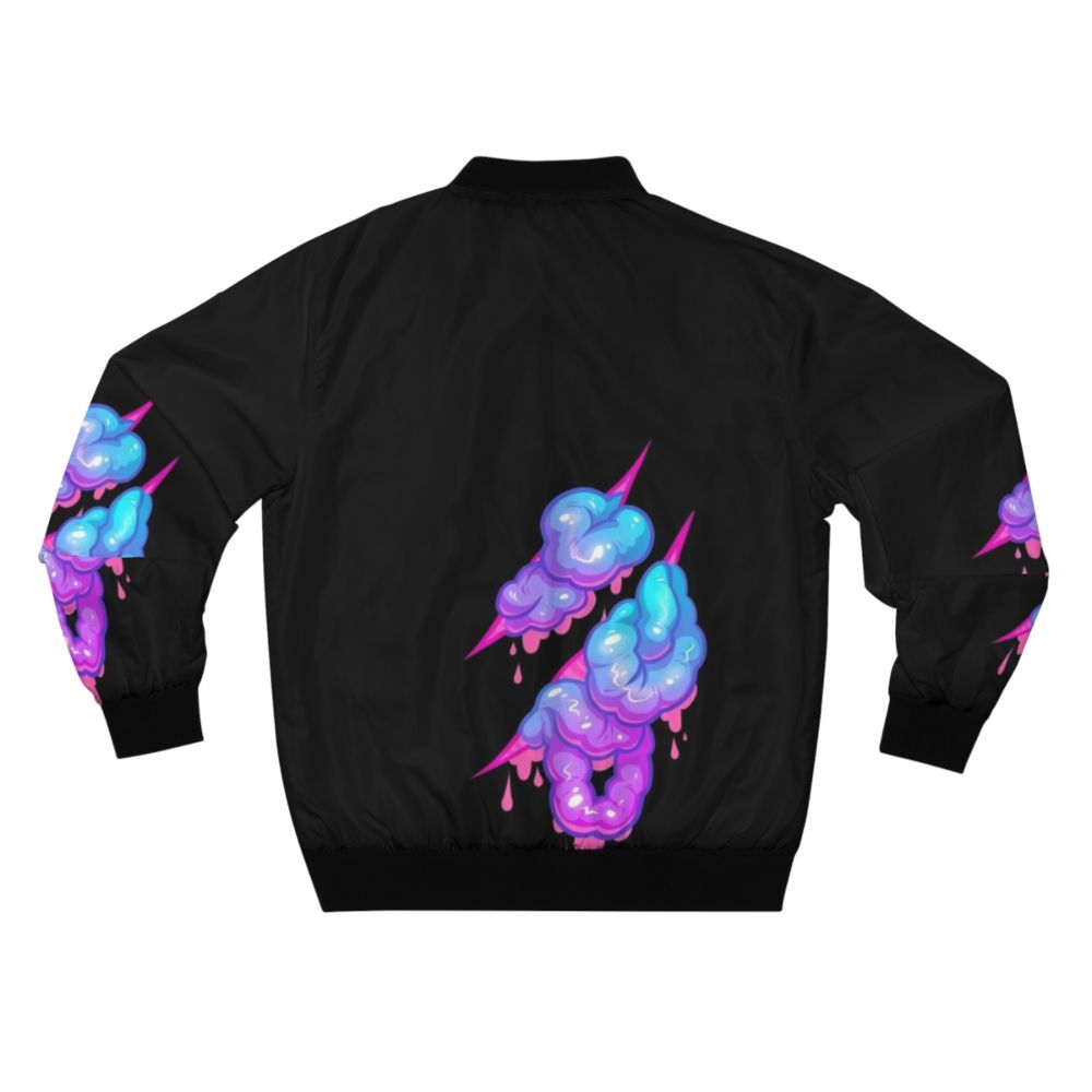 Pastel goth style inside-out bomber jacket with candy gore details - Back