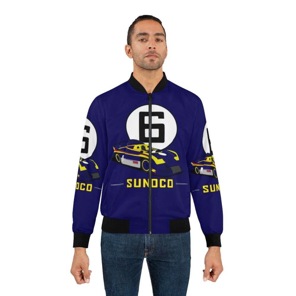 Porsche 917/30 Vintage Racing Bomber Jacket with Colourful Sunoco Graphics - Lifestyle