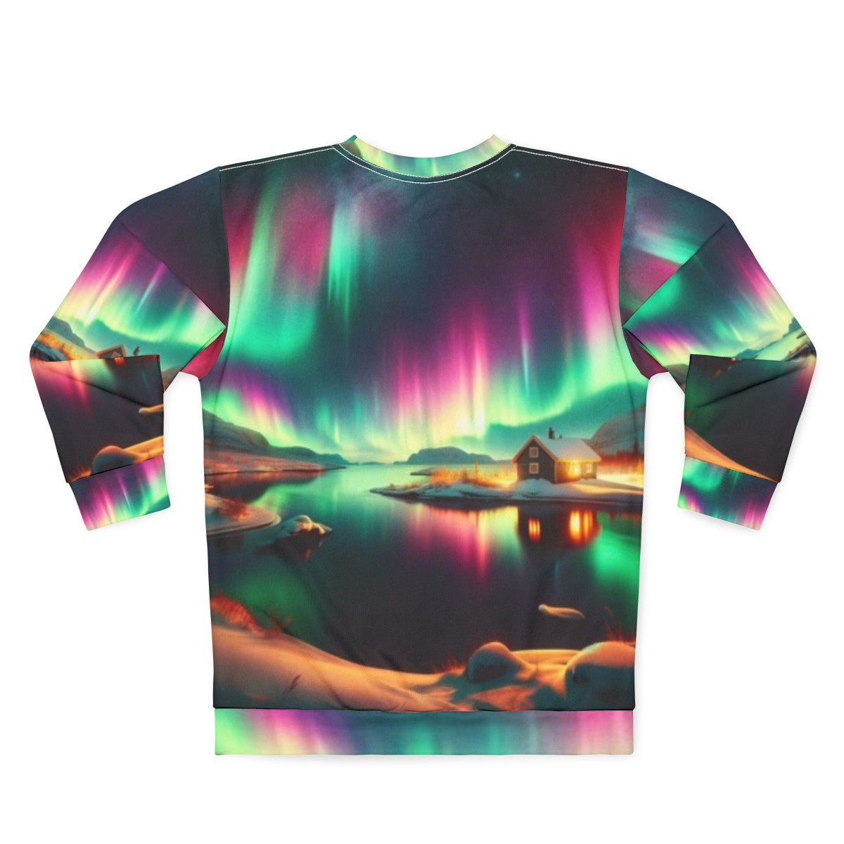 Northern Lights Aurora Borealis Sweatshirt - Back