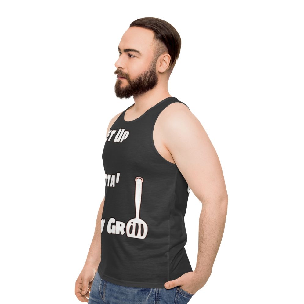 Funny Grill Chef Unisex Tank Top - men side