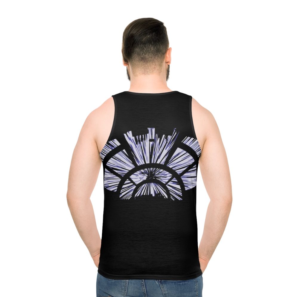 Star Wars Unisex Tank Top with "What A Piece Of Junk" Design - men back