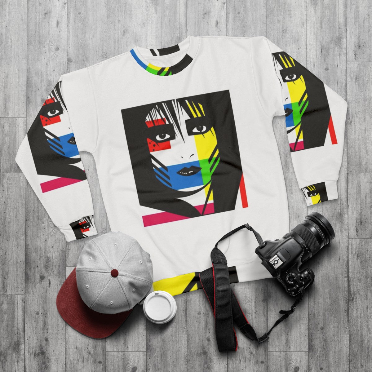 Siouxsie Sioux Punk Rock Sweatshirt - flat lay