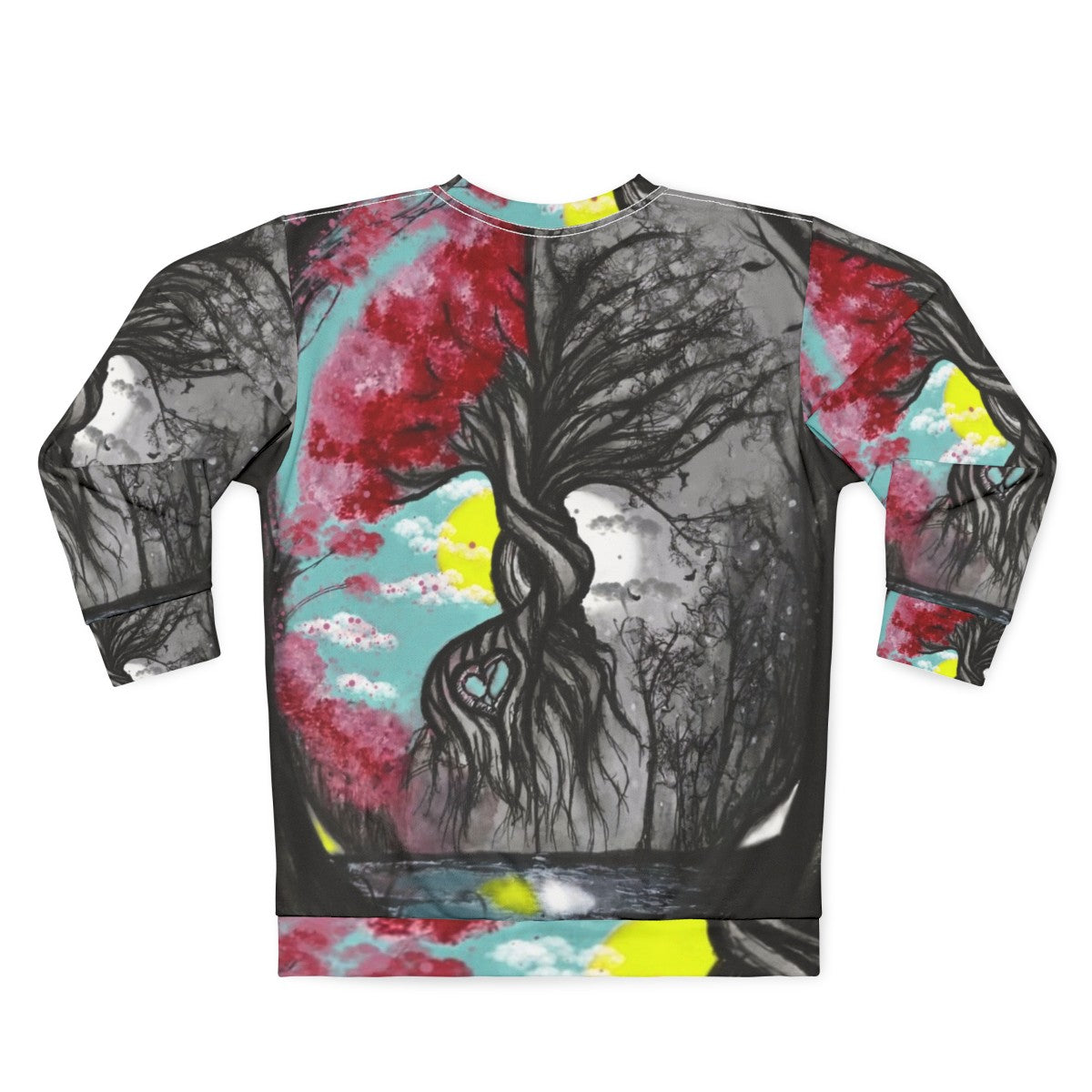 Tree of Life and Death Sweatshirt with Poetic Reflection - Back