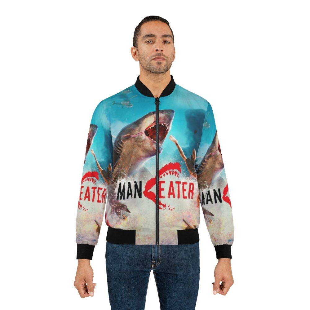 Shark hunter bomber jacket with maneater game and nature design - Lifestyle