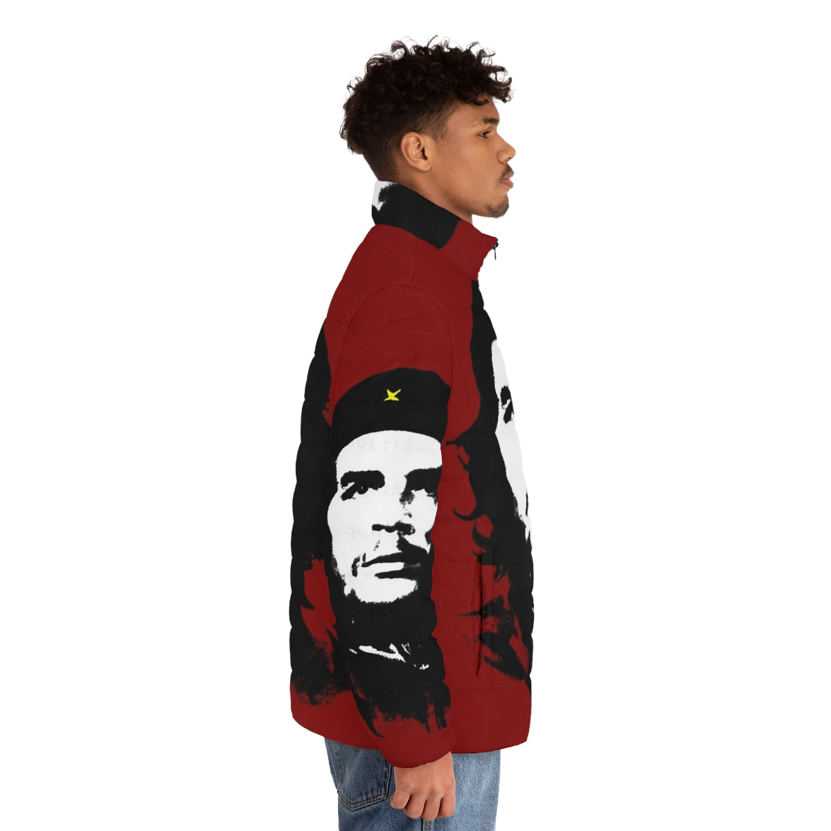 Ché Guevara inspired puffer jacket with revolutionary design - men side right