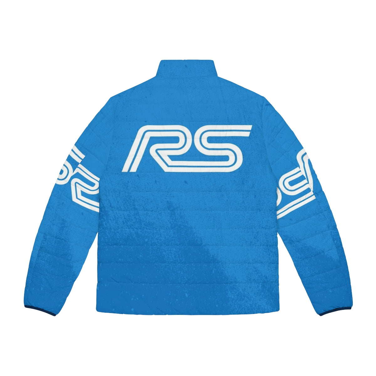 Ford Grunge Logo Puffer Jacket for Car Enthusiasts - Back