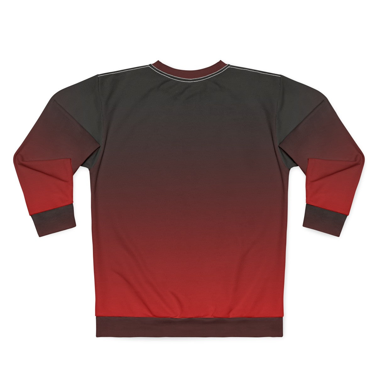 Black to red gradient ombre sweatshirt - Back