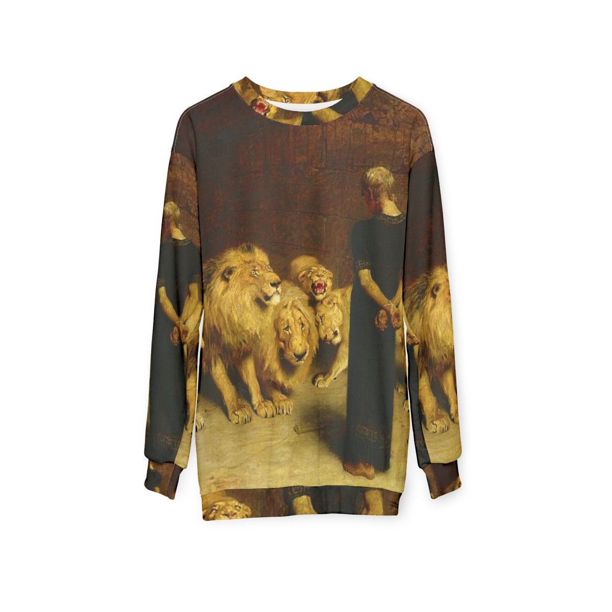 Christian Biblical Daniel in the Lions Den Sweatshirt - hanging