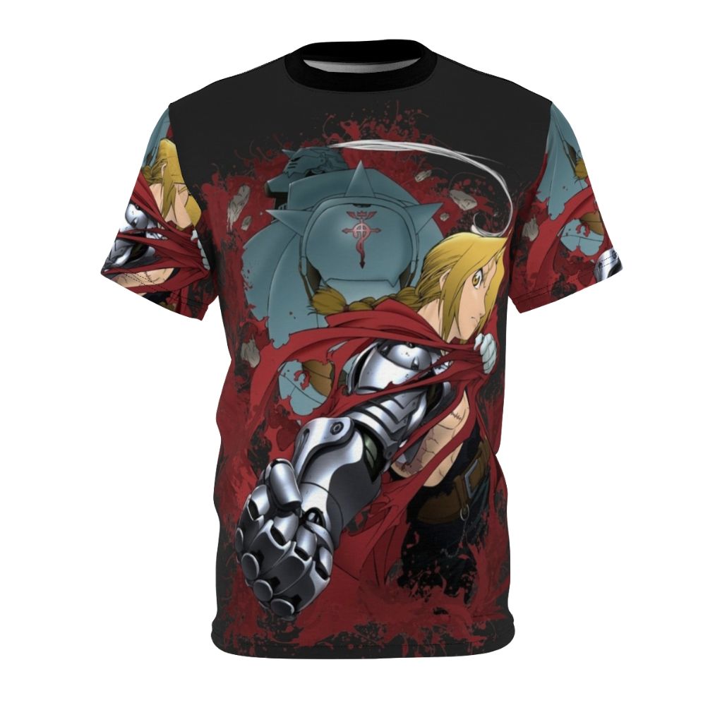 Fullmetal Alchemist inspired t-shirt featuring anime-style graphics and characters.