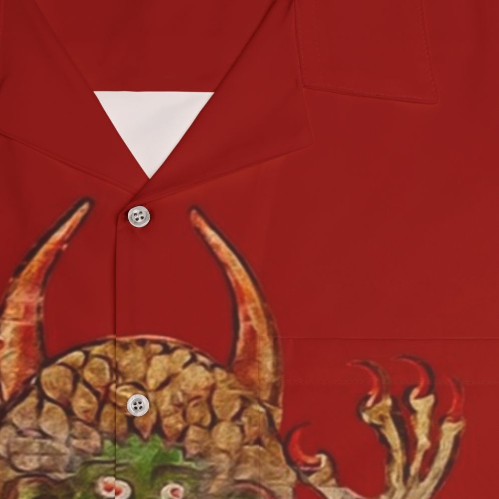 Codex Gigas Devil Hawaiian Shirt - Detail