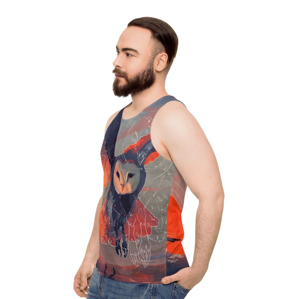 Owl hunter graphic tank top - men side